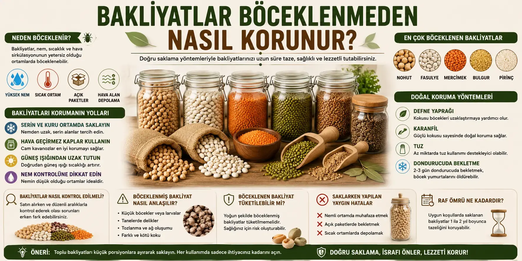 Bakliyatlar Böceklenmeden Nasıl Korunur?