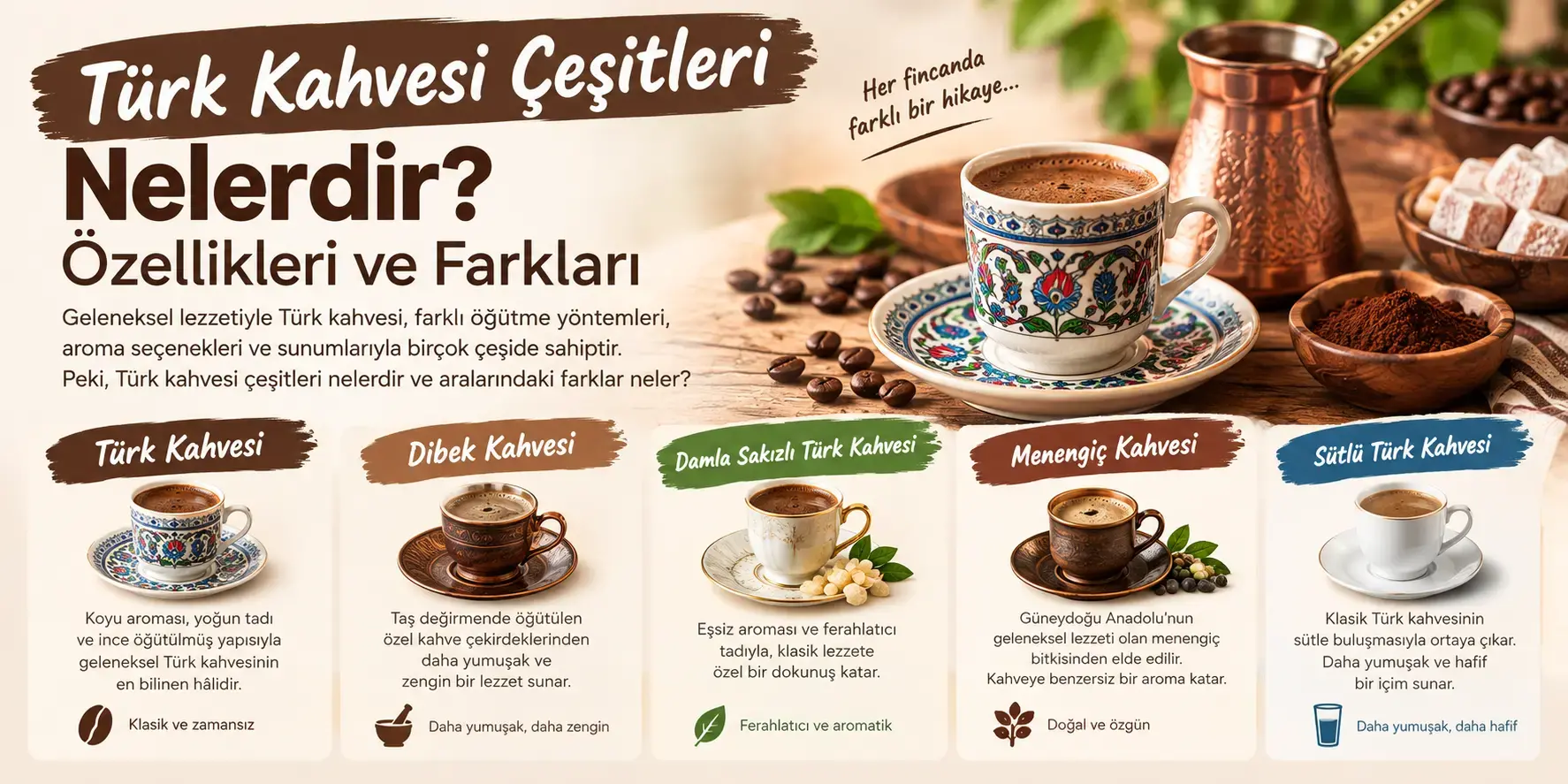 Türk Kahvesi Çeşitleri Nelerdir? Özellikleri ve Farkları