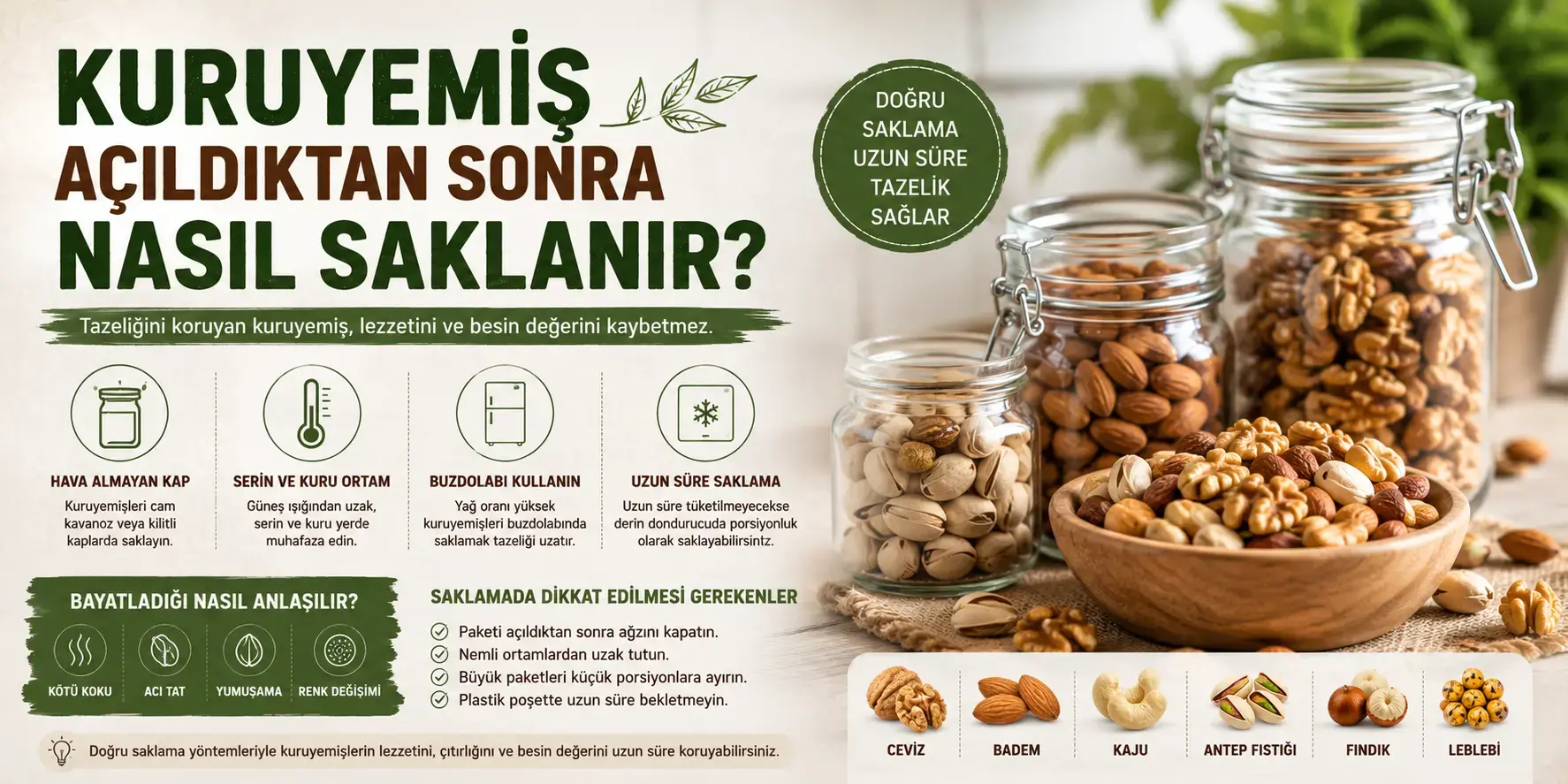 Kuruyemiş Açıldıktan Sonra Nasıl Saklanır?