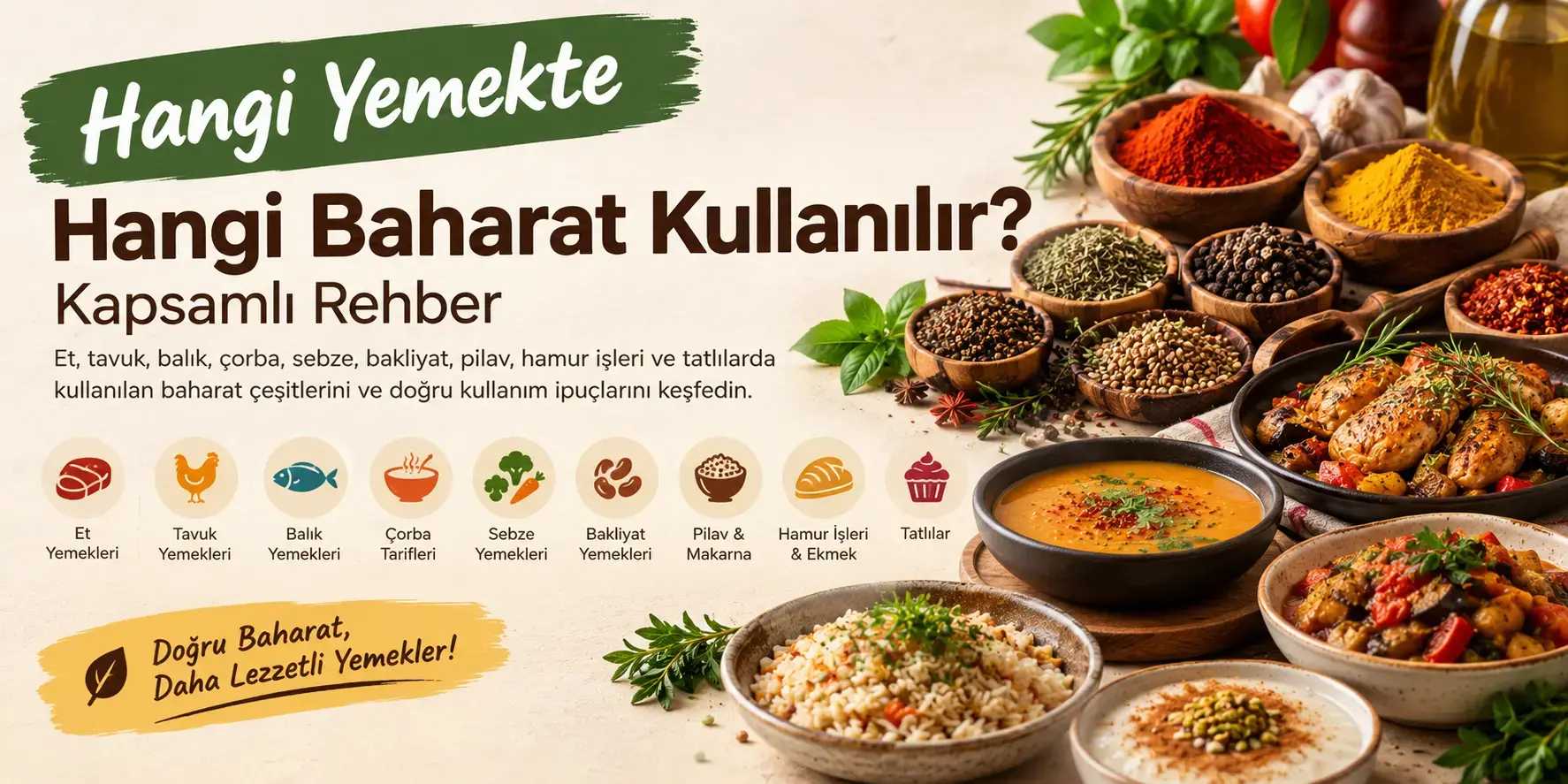 Hangi Yemekte Hangi Baharat Kullanılır? Kapsamlı Baharat Rehberi