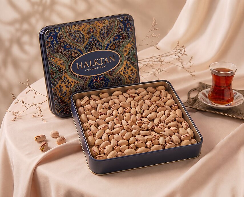 HALKTAN PREMİUM ANTEP FISTIĞI KUTUSU 800 GR. - 1