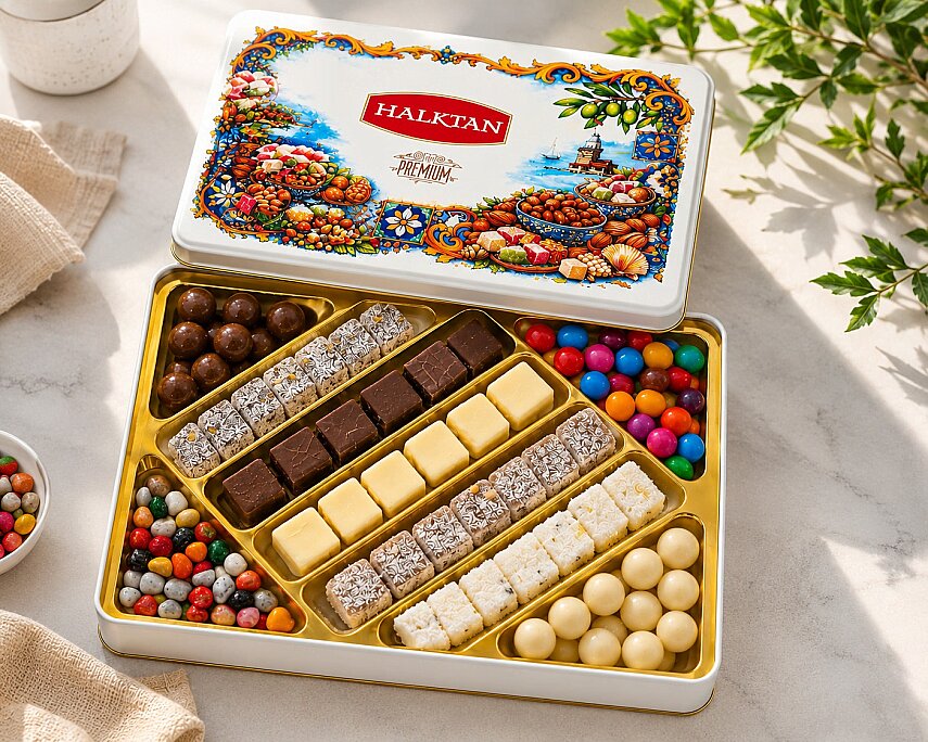 HALKTAN PREMİUM KARIŞIK LOKUM & DRAJE (ÖZEL SERİ) 500 GR. - HALKTAN