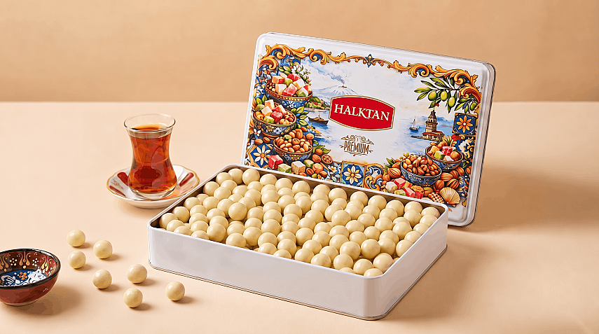PREMİUM ÇİKOLATALI FINDIKLI FİLDİŞİ DRAJE KUTUSU 1500 GR. - HALKTAN