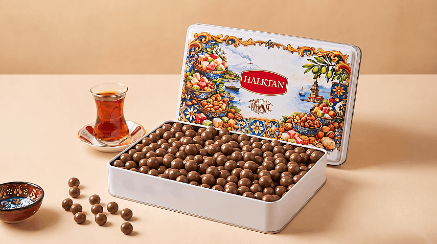 PREMİUM ÇİKOLATALI FINDIKLI SÜTLÜ DRAJE KUTUSU 1500 GR. - 1