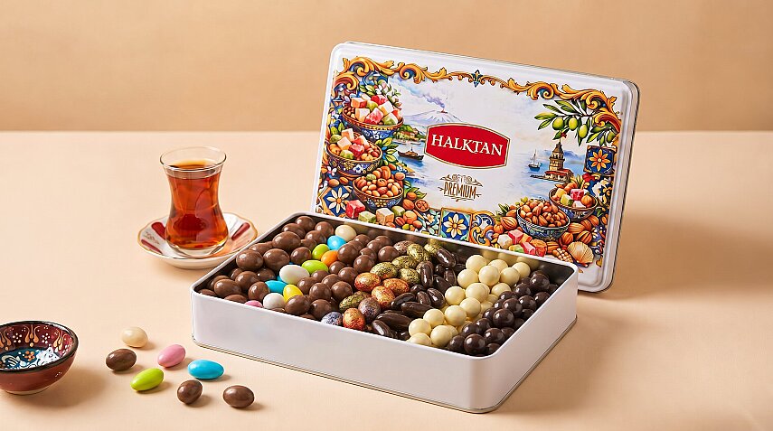 PREMİUM KARIŞIK DRAJE KUTUSU 1000 GR. - HALKTAN